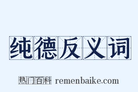 纯德反义词是什么意思的图片